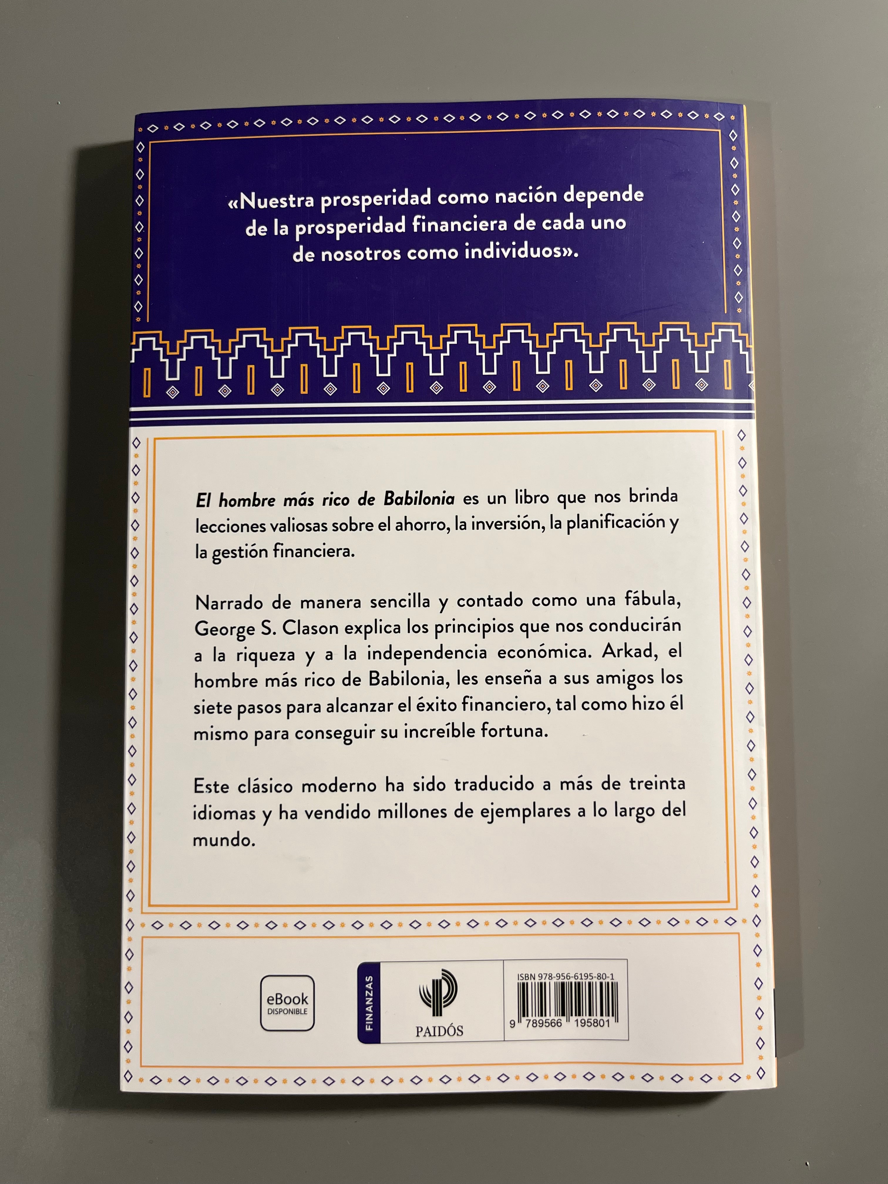 El hombre más rico de Babilonia - George S. Clason (Paidós)