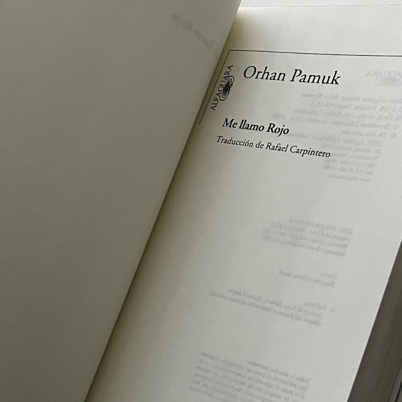 Me Llamo Rojo - Orhan Pamuk - Alfaguara - Libro Usado