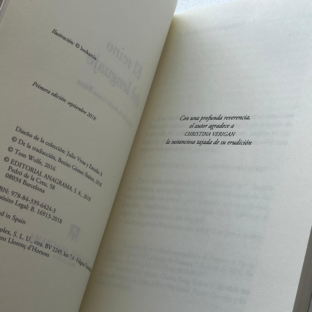 El reino del lenguaje – Tom Wolfe - Anagrama - 1° Edición - Libro Usado