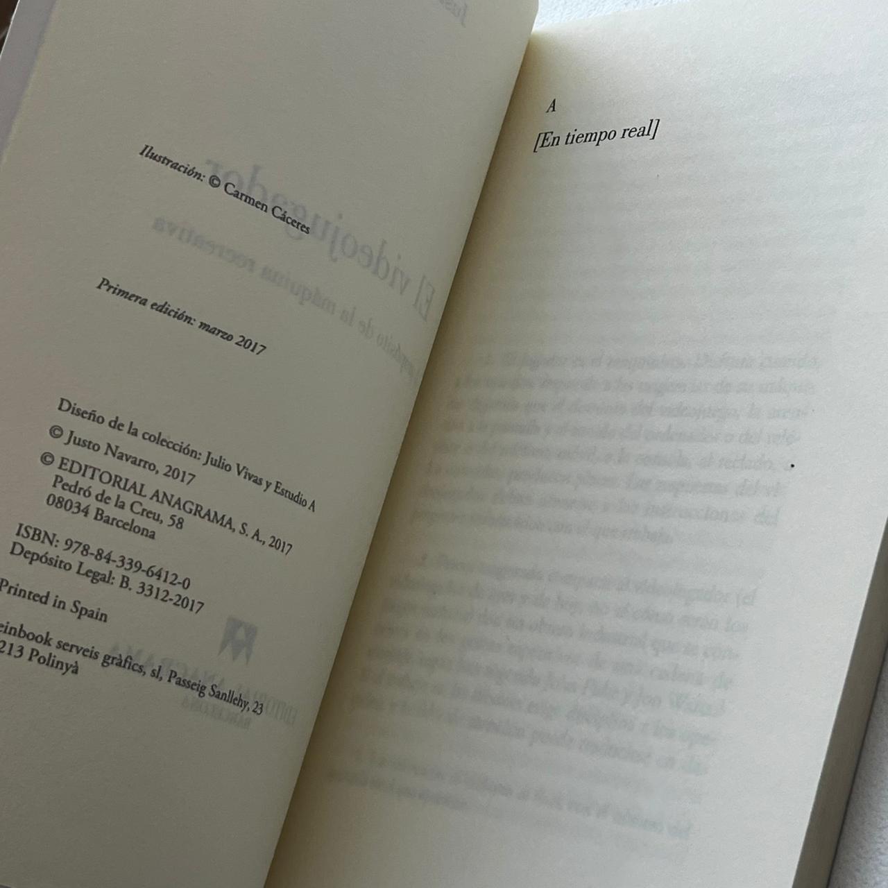 El videojugador – Vicente Navarro - Anagrama - 1° Edición - Libro Usado