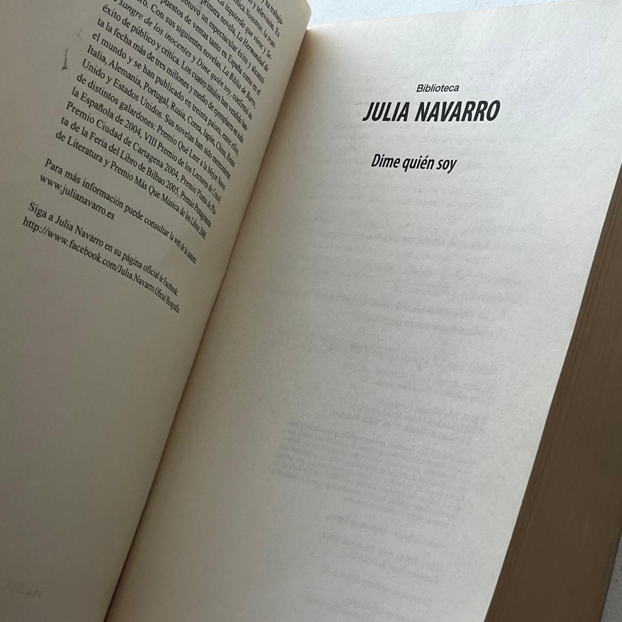 Dime quién soy - Julia Navarro - Debolsillo - Tapa Blanda - Libro Usado