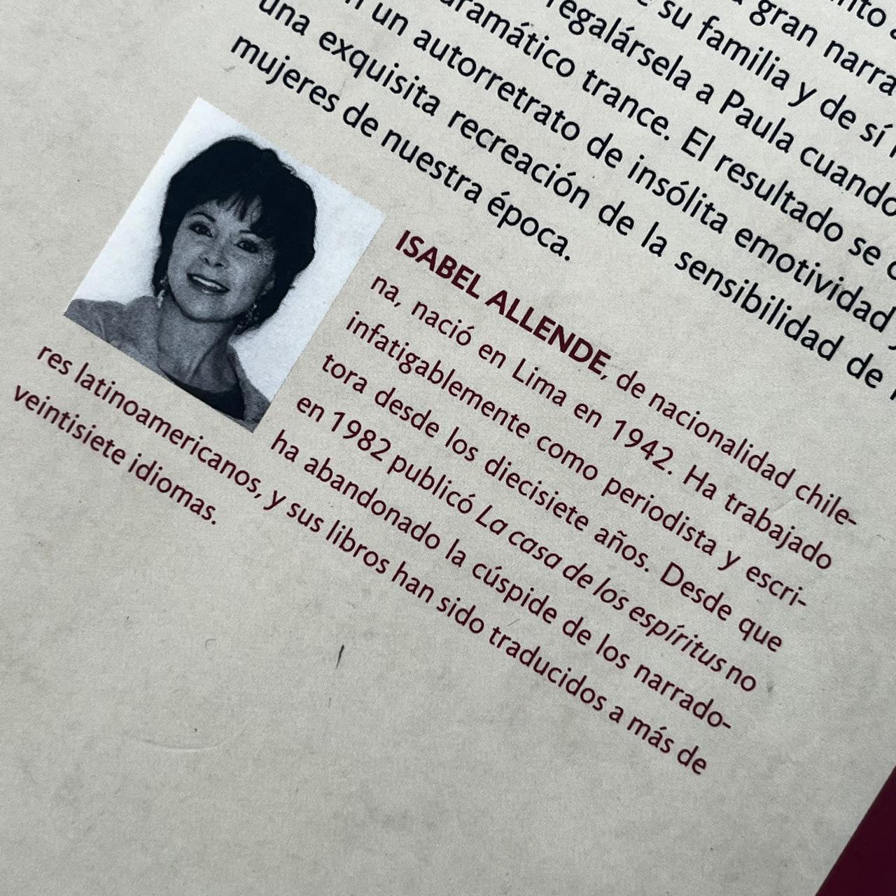 Paula - Isabel Allende - Edición Debolsillo - Tapa Blanda - Libro Usado