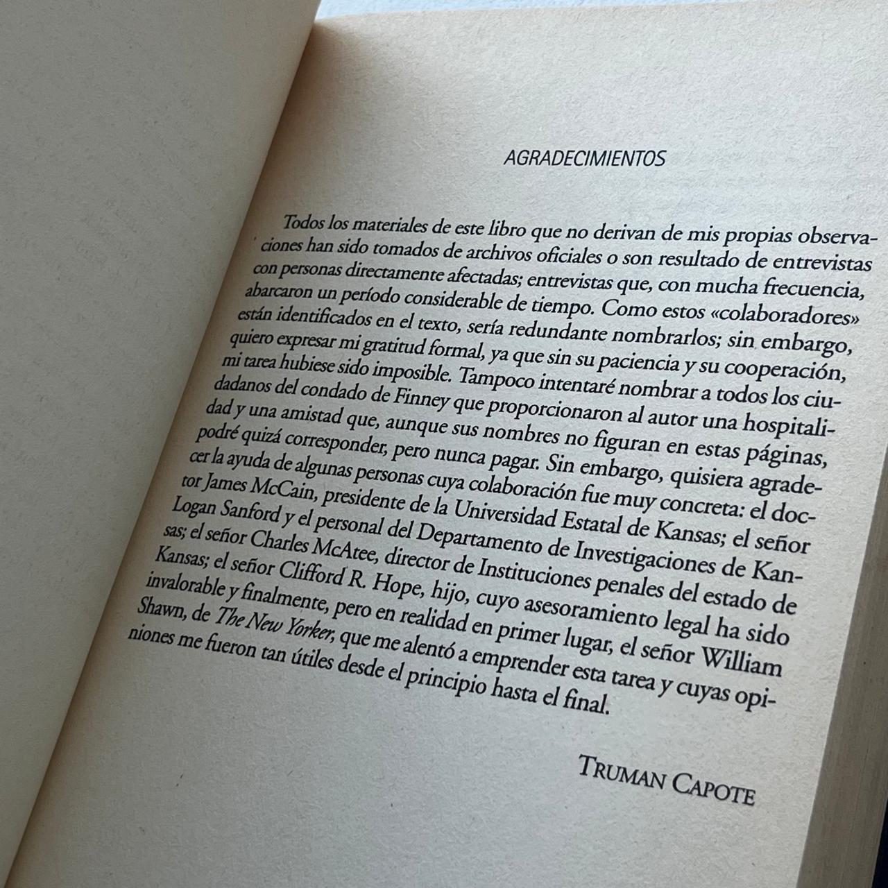A sangre fría - Truman Capote - Editorial Sol90 - Tapa Dura - Libro Usado