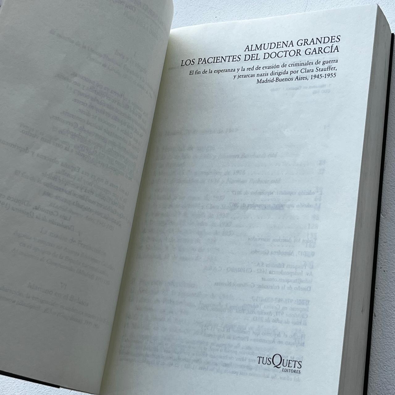 Los pacientes del Doctor García  – Almudena Grandes - Tusquets Andanzas - Libro Usado