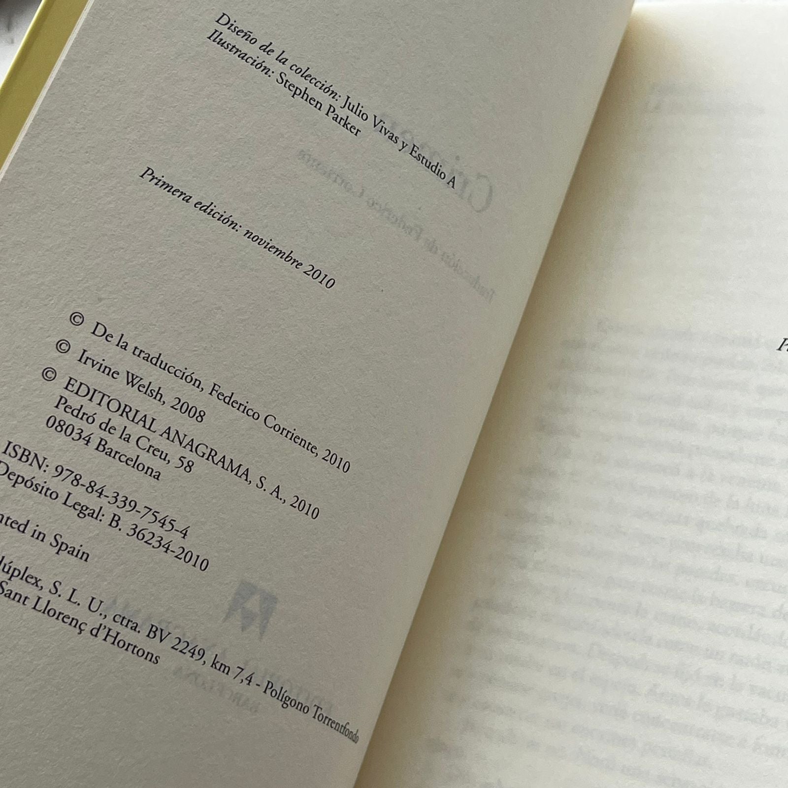 Crimen – Irvine Welsh - Editorial Anagrama - Tapa Blanda - Libro Usado