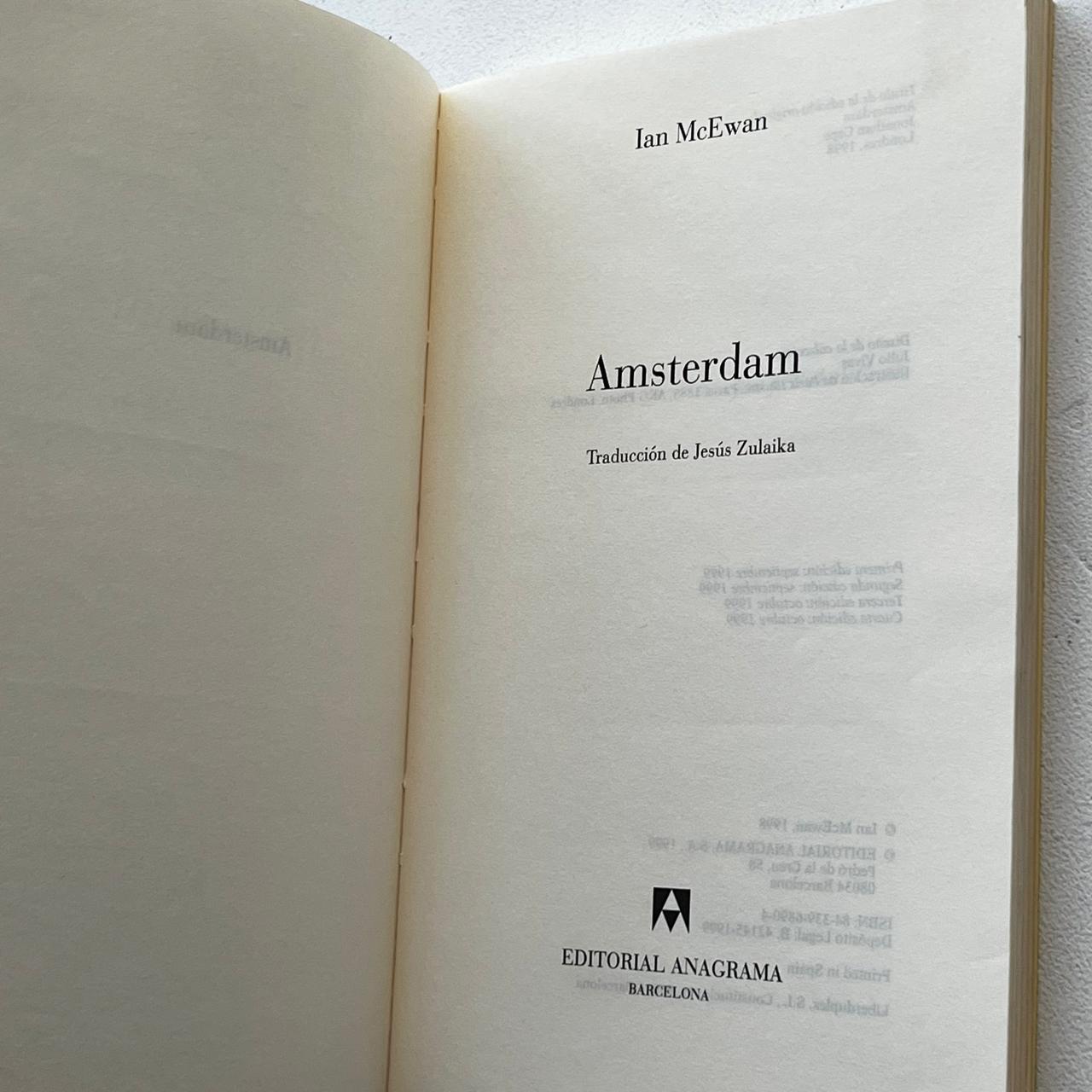 Amsterdam - Ian McEwan - Anagrama - Tapa Blanda - Libro Usado