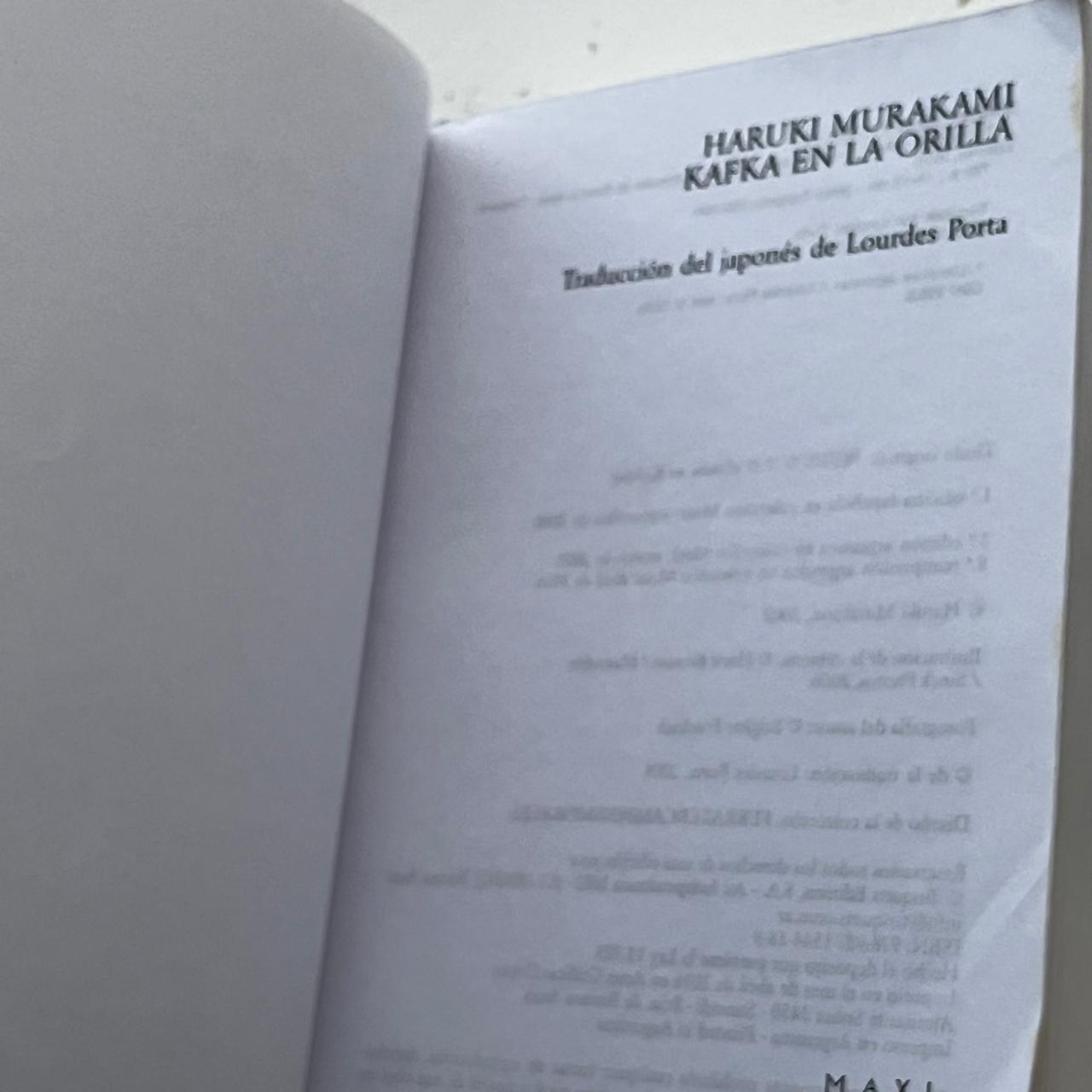 Kafka en la Orilla – Haruki Murakami - Colección Maxi Tusquets - Libro Usado