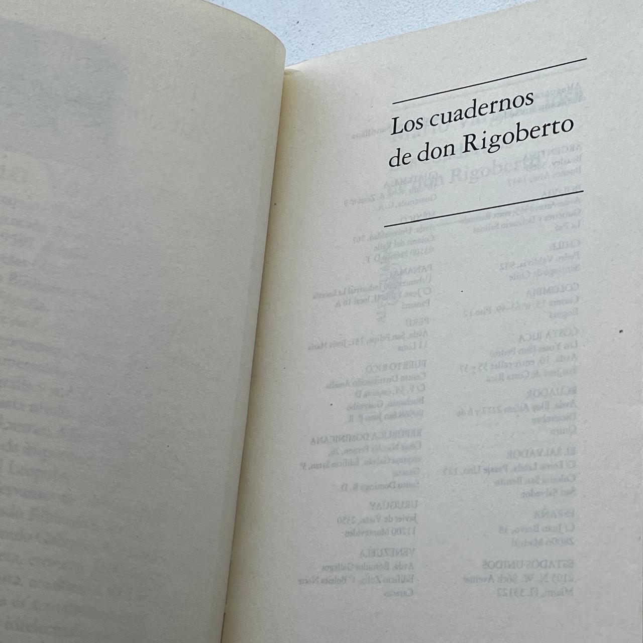 Los cuadernos de don Rigoberto - Mario Vargas Llosa - Alfaguara - Libro Usado