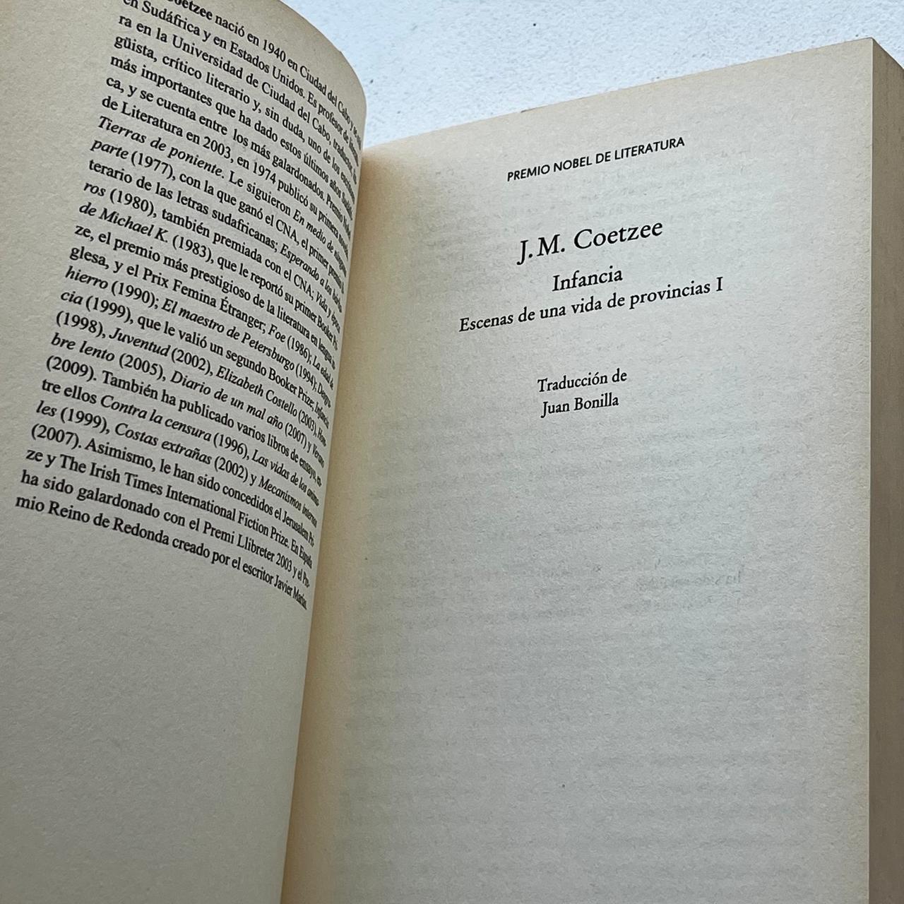 Infancia  - J.M. Coetzee - DeBolsillo - Libro Usado