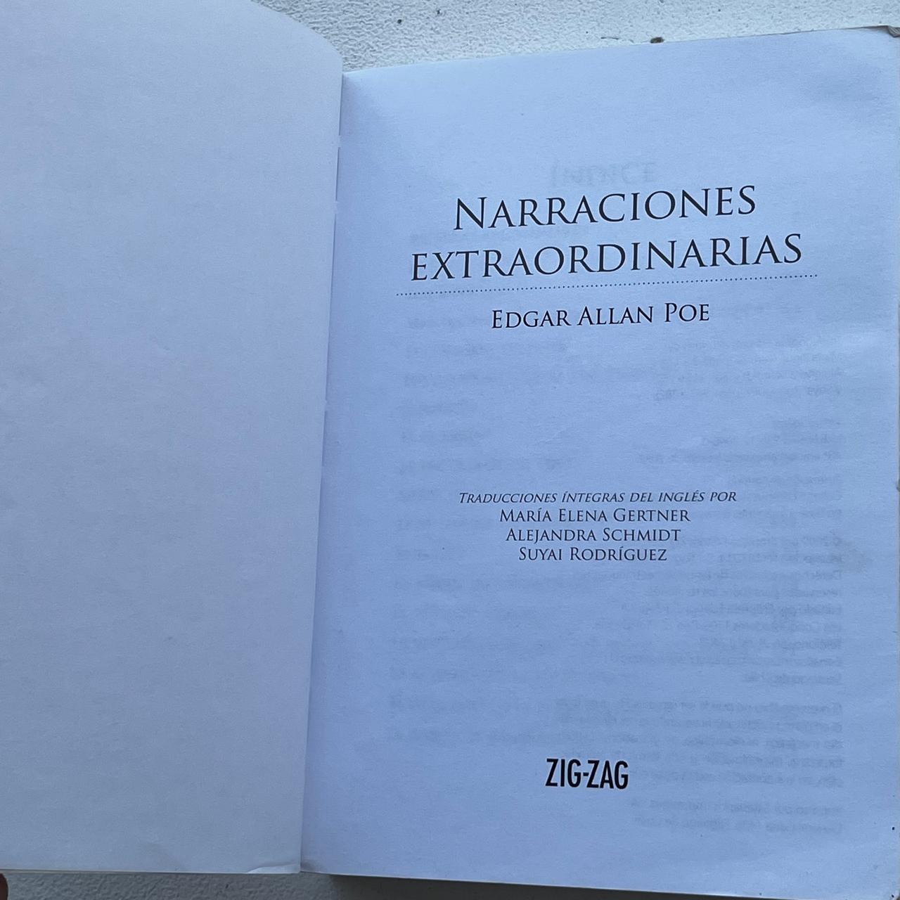 Narraciones Extraordinarias  - Edgar Allan Poe - Zig-Zag - Tapa Blanda - Libro Usado