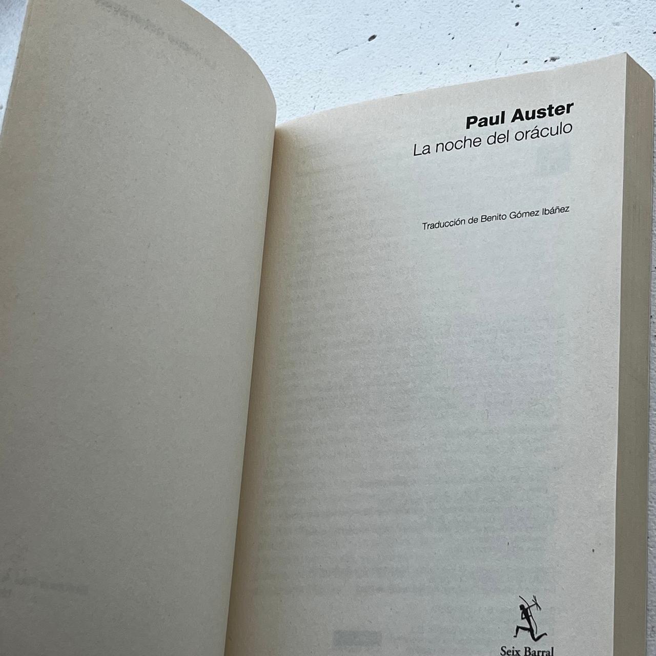 La noche del oráculo - Paul Auster - Seix Barral - Libro Usado