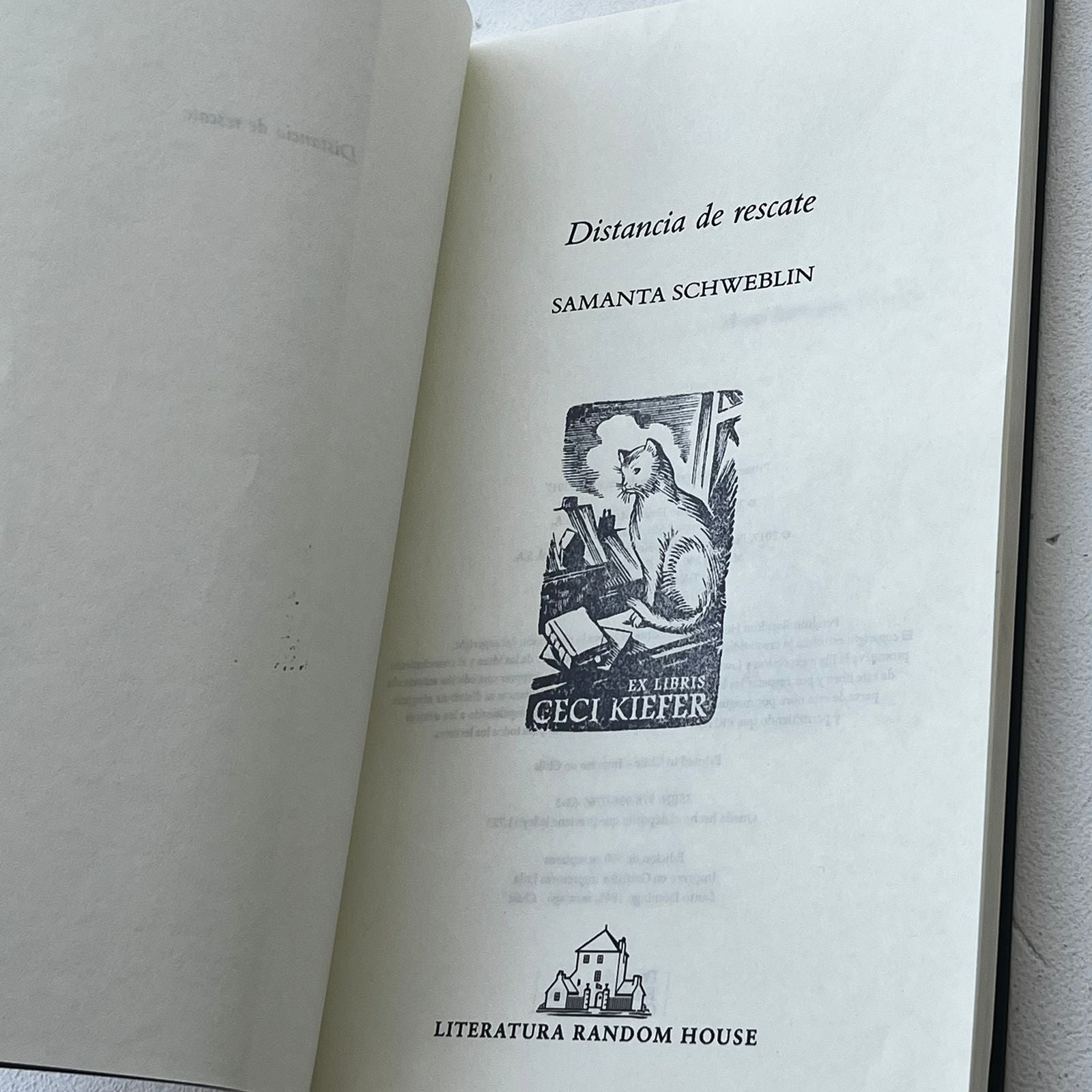 Distancia de rescate - Samanta Schweblin - Random House - Libro Usado