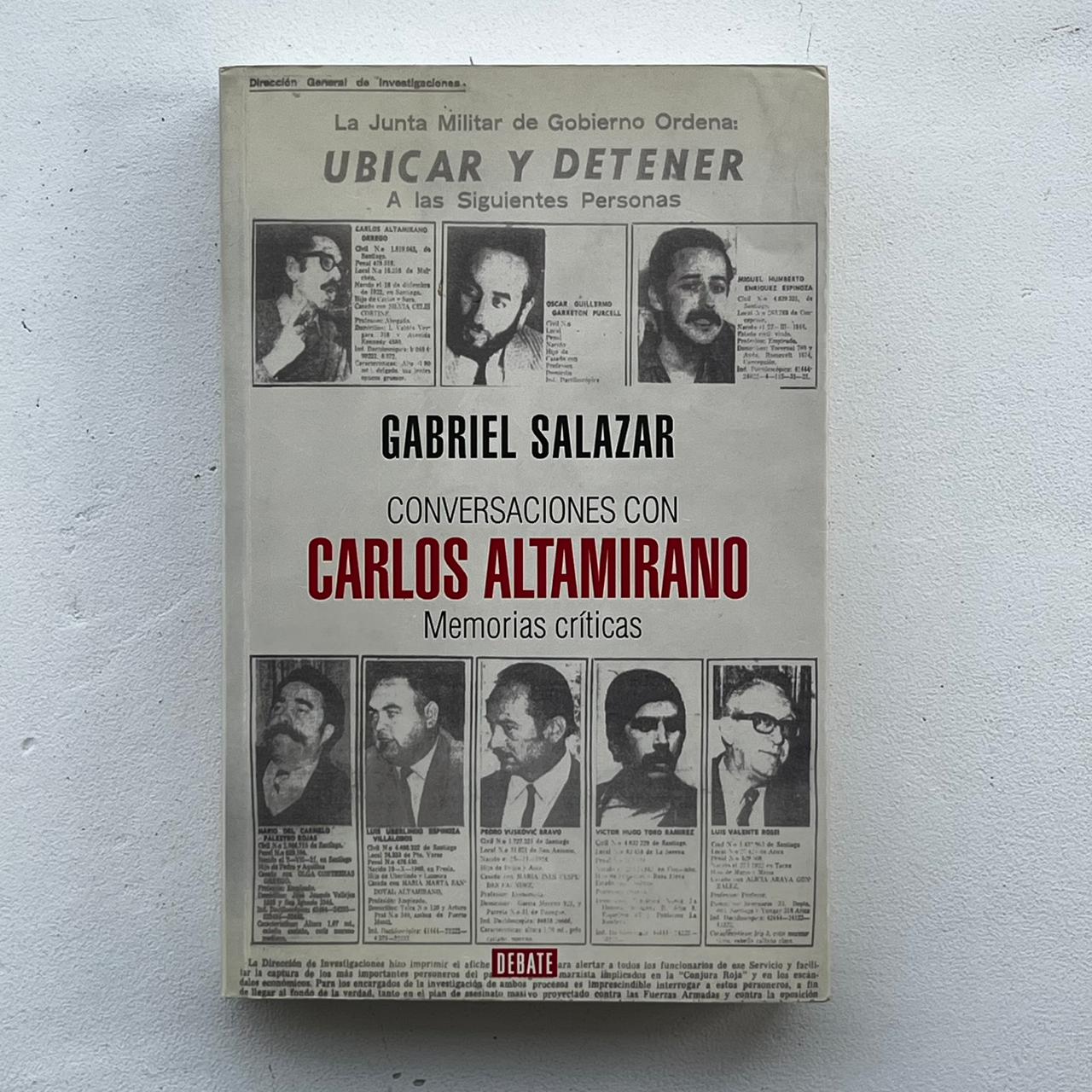 Conversaciones con Carlos Altamirano - Gabriel Salazar - Debate - Libro Usado