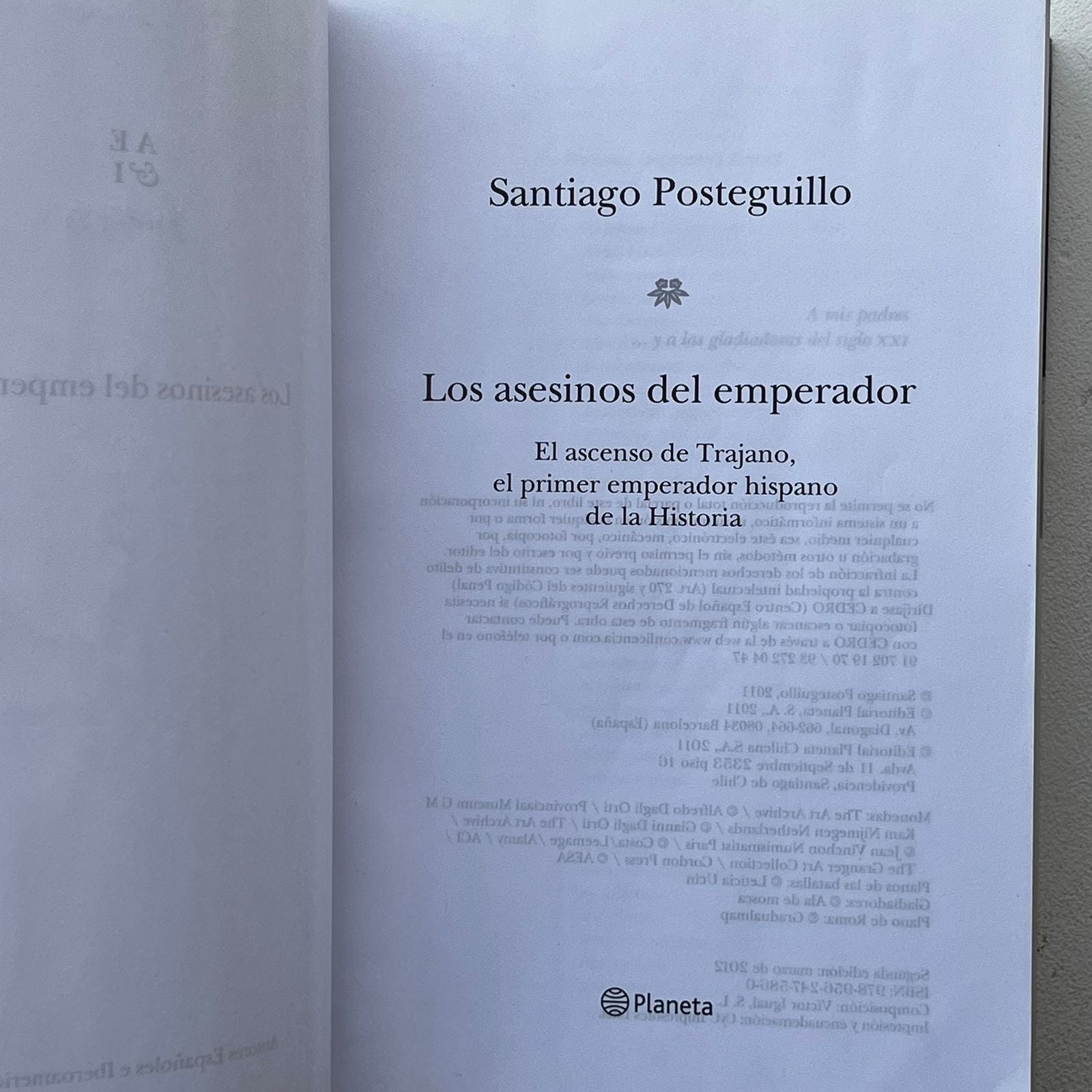 Los asesinos del emperador (Trajano I) - Santiago Posteguillo - Planeta - Libro Usado