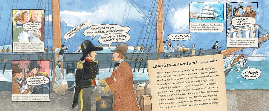 El gran viaje de Darwin - Mick Manning y Brita Granström - Editorial Juventud - Libro Nuevo (Tapa Dura)